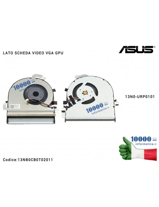 13NB0CB0T02011 Ventola di Raffreddamento Fan GPU VGA ASUS ZenBook UX510 UX510U UX510UW UX510UX 13N0-URP0101