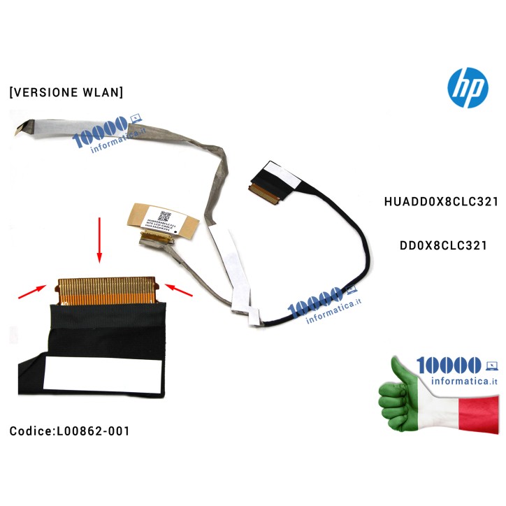 Cavo Flat LCD HP [WLAN] ProBook 450 G5 451 G5 455 G5 HUADD0X8CLC321 DD0X8CLC321