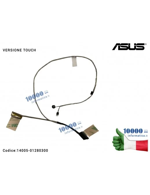 14005-01280300 Cavo Flat LCD ASUS [40 PIN] [TOUCH] A553 X553 A553M F553M K553M X553M F553MA K553MA X553MA X553S (con microfon...