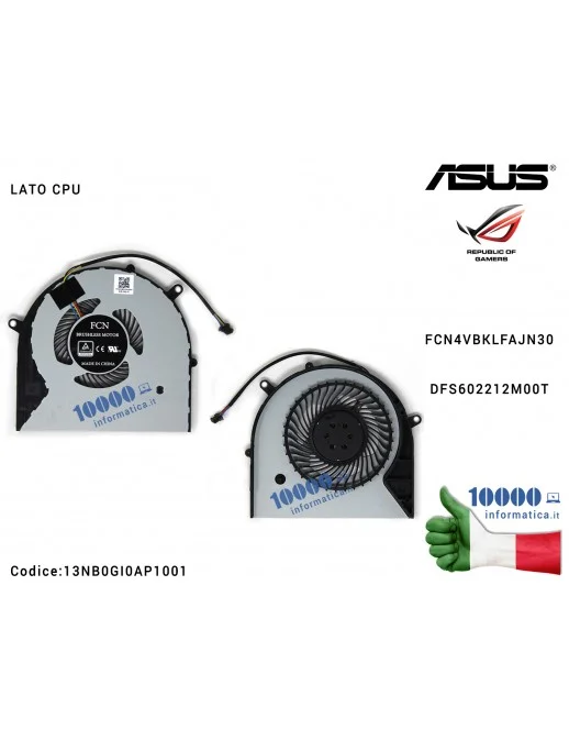 13NB0GI0AP1001 Ventola di Raffreddamento Fan CPU ASUS ROG STRIX SCAR FX503 GL503 FX503V FX503VM GL503V GL503VM GL703V GL703VM...