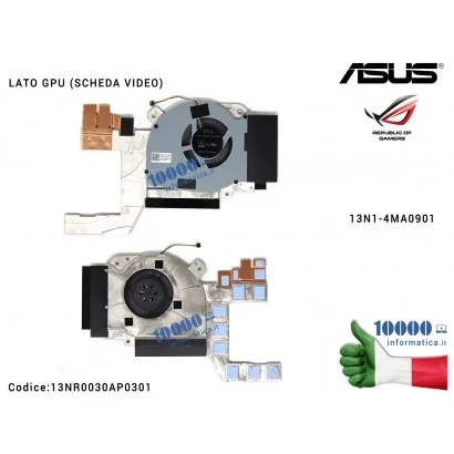 13NR0030AP0301 Ventola di Raffreddamento Fan GPU VGA + Dissipatore ASUS ROG Zephyrus GM501G GM501GS GM501GM 13N1-4MA0901