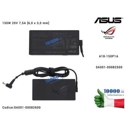 0A001-00082600 Alimentatore ASUS 150W 20V 7,5A [6,0 x 3,0 mm] ROG Strix G15 G512L G512LI A18-150P1A 0A001-00082500