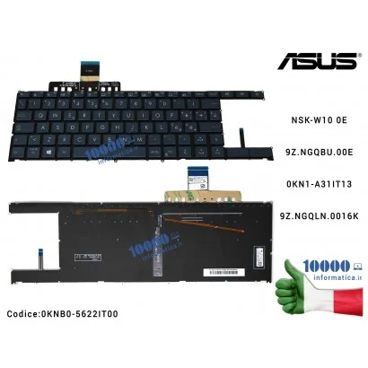 0KNB0-5622IT00 Tastiera Italiana Retroilluminata ASUS ZenBook Duo UX481F UX481FL [NO FRAME] NSK-W10 9Z.NGQBU.00E 0KN1-A31IT13