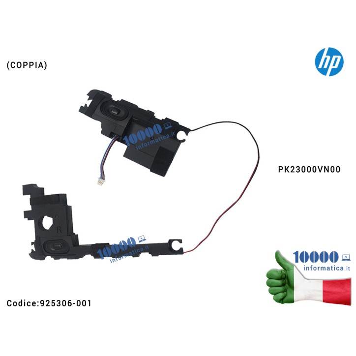 Altoparlanti Speaker HP Pavilion 15-BS 15-BW 250 G6 255 G6 TPN-C129 TPN-C130 (COPPIA) L+R Set DESTRO e SINISTRO PK23000VN00