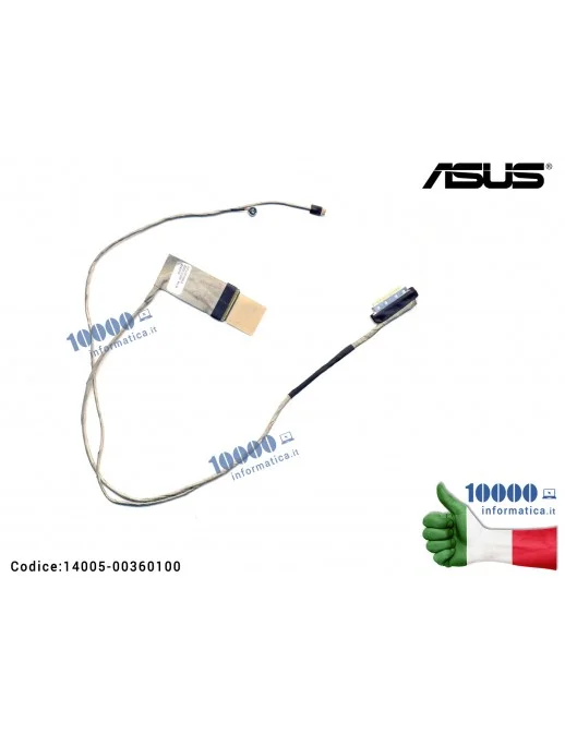 14005-00360100 Cavo Flat LCD ASUS X45 X45V K45 K45D A45 A45D A45V K45A K45VD K45VG K45VM K45VS K45VJ P45VA P45VJ 14005-003601...