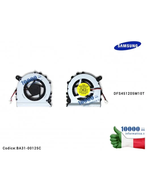BA31-00125C Ventola di Raffreddamento Fan CPU SAMSUNG NP530U3C 530U3B 535U3C 540U3C 532U3C 542U3X DFS451205M10T