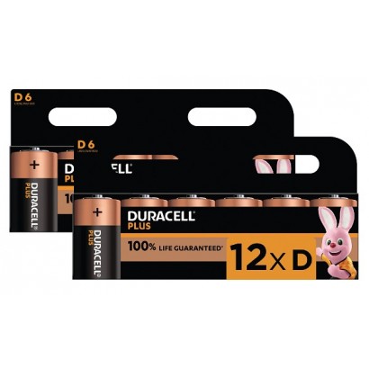 BUN0034A BUN0034A Duracell Plus D Size 12 Pack Common Consumer Battery