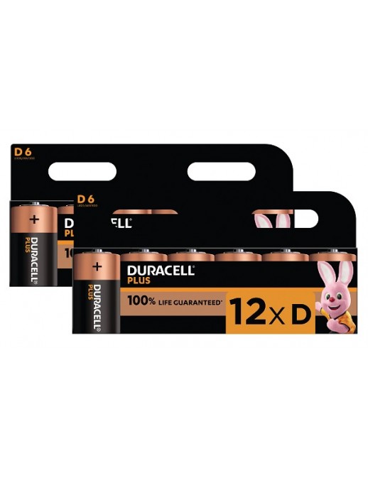 BUN0034A BUN0034A Duracell Plus D Size 12 Pack Common Consumer Battery