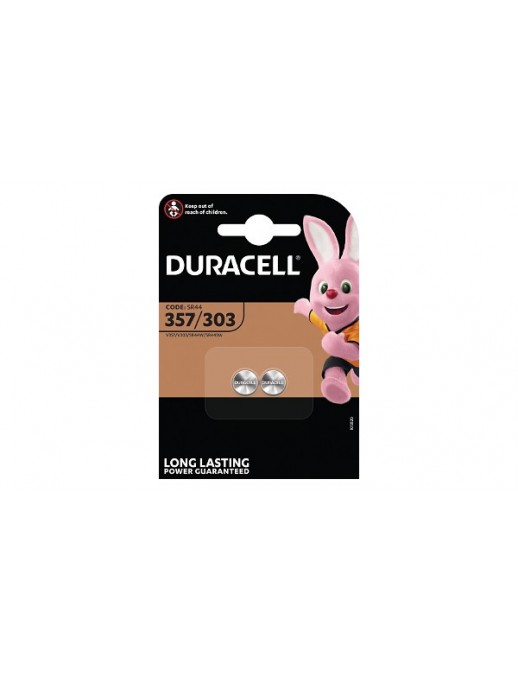D357 D357 Duracell 357/303 1.5V Watch Cell 2 Pack Common Watch Battery