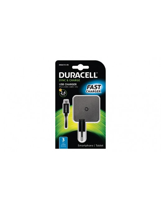 DMAC10-EU DMAC10-EU Duracell 2.4A Phone/Tablet Wall Charger Adatto per Android Micro USB Phones/Tablets