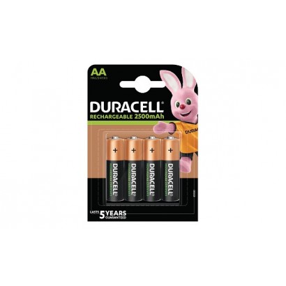 HR06-P HR06-P Duracell Ricaricabile (BL) AA 4 Pack 2500mAh General Purpose Battery