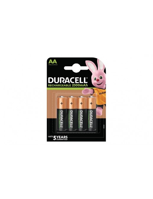HR06-P HR06-P Duracell Ricaricabile (BL) AA 4 Pack 2500mAh General Purpose Battery