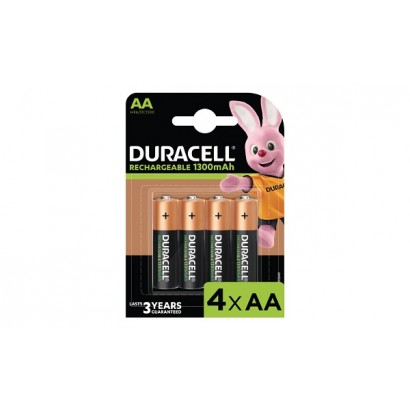 HR6-B HR6-B Duracell Ricaricabile (BL) AA 4 Pack 1300mAh General Purpose Battery