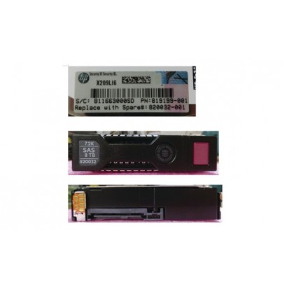 820032-001 820032-001 SPS-DRV HDD 8TB 12G 7.2K LFF SAS MDL SC