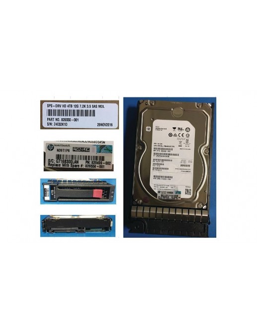 826550-001 826550-001 SPS-DRV HD 4TB 12G 7.2K 3.5 SAS MDL