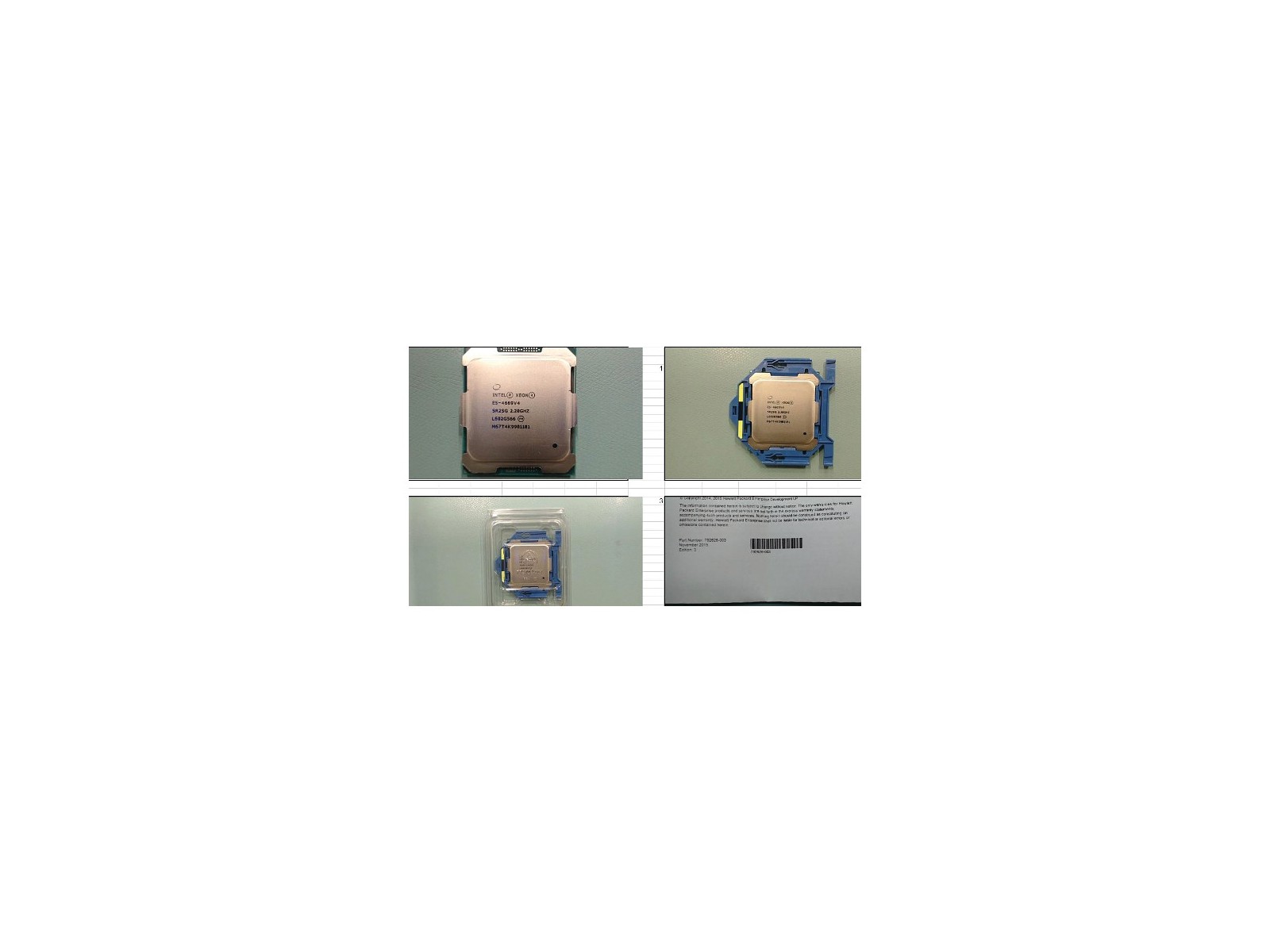 827213-B21 827213-B21 SPS-CPU BDW E5-4669V4 22C 2.2GHz 135W - sostituito con HPE spare part:852385-001