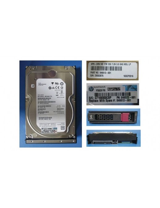 846613-001 846613-001 SPS-DRV HD 1TB 12G 7.2K 3.5 SAS MDL LP