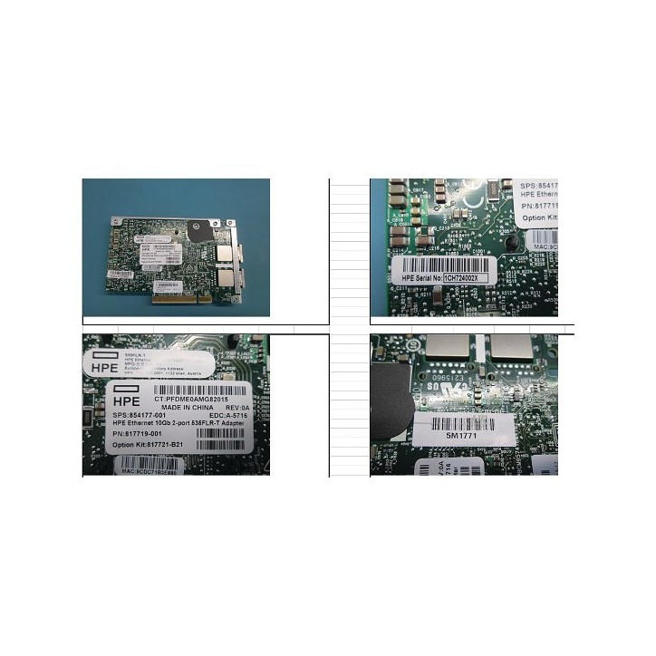 854177-001 SPS-PCA FLR Adp G3 2p 10GbE BT BCM57406