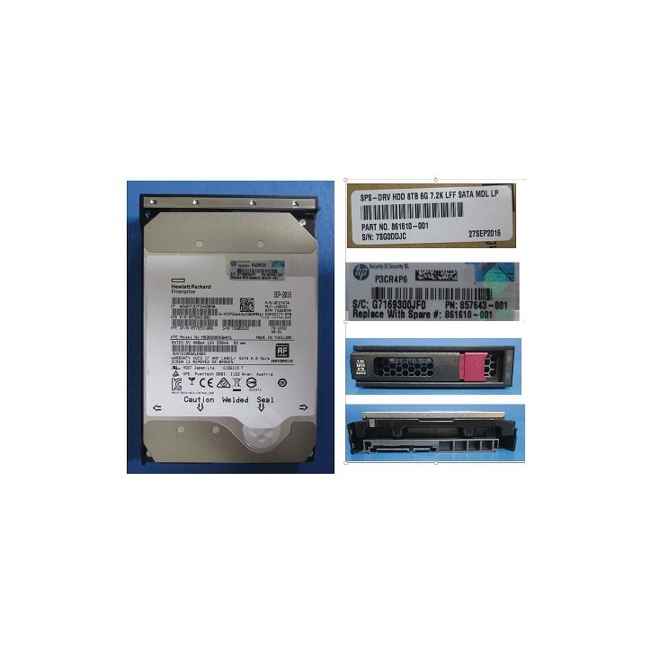 861610-001 SPS-DRV HDD 8TB 6G 7.2K LFF SATA MDL LP