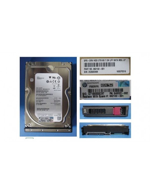 862132-001 862132-001 SPS-DRV HDD 2TB 6G 7.2K LFF SATA MDL LP