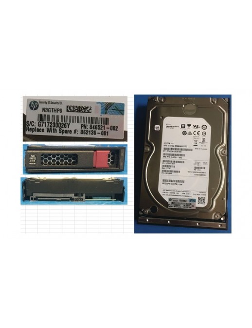 862136-001 862136-001 SPS-DRV HDD 6TB 12G 7.2K LFF SAS MDL LP