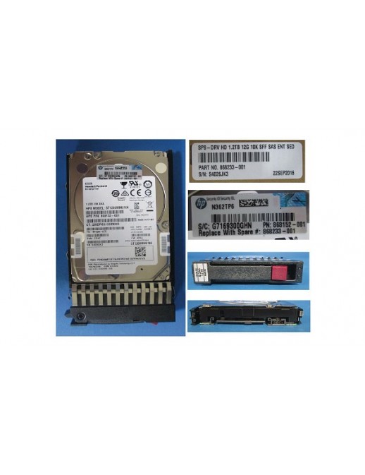 868233-001 868233-001 SPS-DRV HD 1.2TB 12G 10K SFF SAS ENT SED