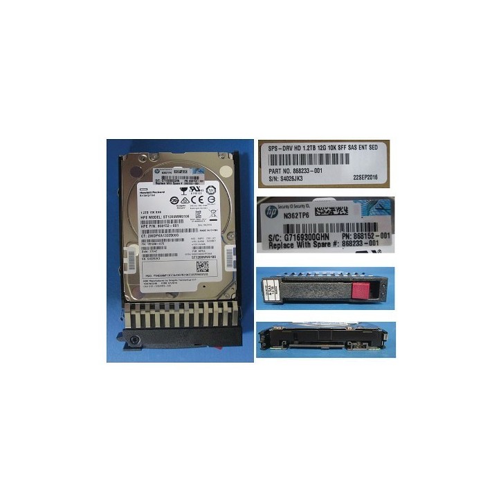 868233-001 SPS-DRV HD 1.2TB 12G 10K SFF SAS ENT SED