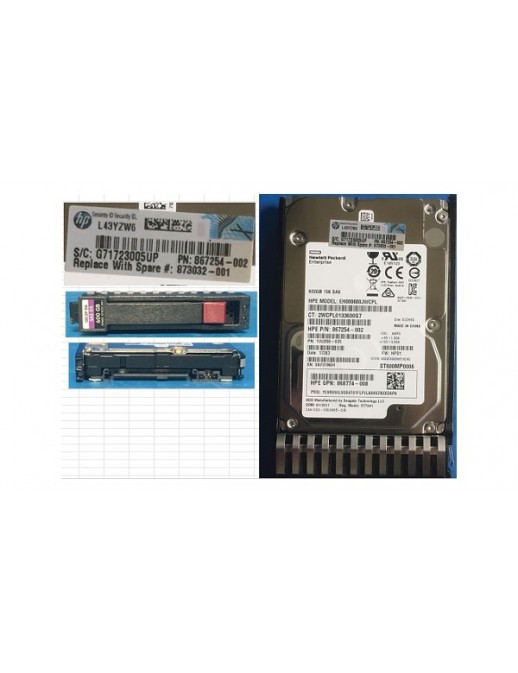872844-B21 872844-B21 SPS-DRV HDD 600GB 12G 15K SFF SAS - sostituito con HPE spare part:873032-001