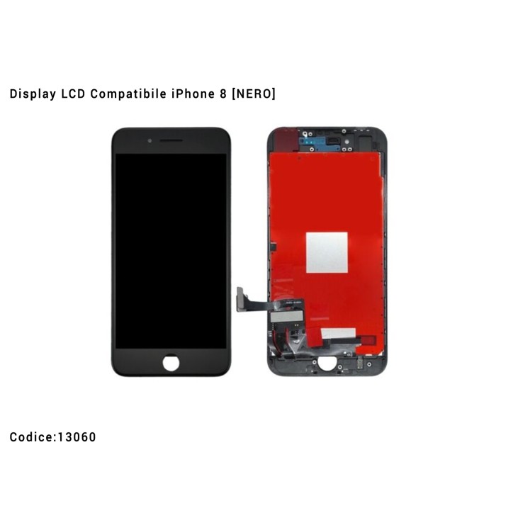 Display LCD Compatibile iPhone 8 [NERO] Schermo Vetro Touch Screen
