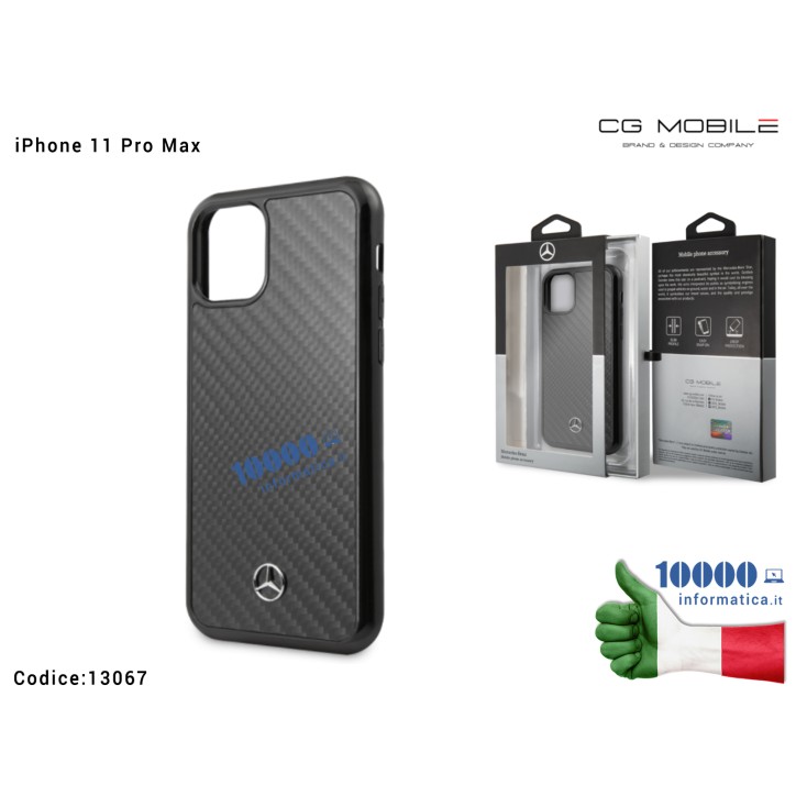 Cover iPhone 11 Pro Max (6,5") Mercedes-Benz Dynamic Real Carbon Fiber Hard Case Mercedes