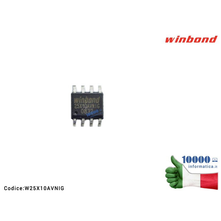 IC Chip Bios WINBOND W25X10AVNIG W 25 X 10 AVNIG 25 X 10 AVNIG 25X10 SOP8 SOP-8 Flash Memory