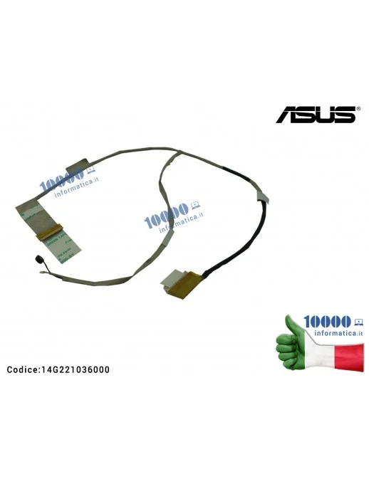 14G221036000 Cavo Flat LCD ASUS K53E K53SC K53SD K53SK K53SV A53E A53SC A53SD A53SK A53SV X53E X53SC X53SD X53SK X53SV [Versi...