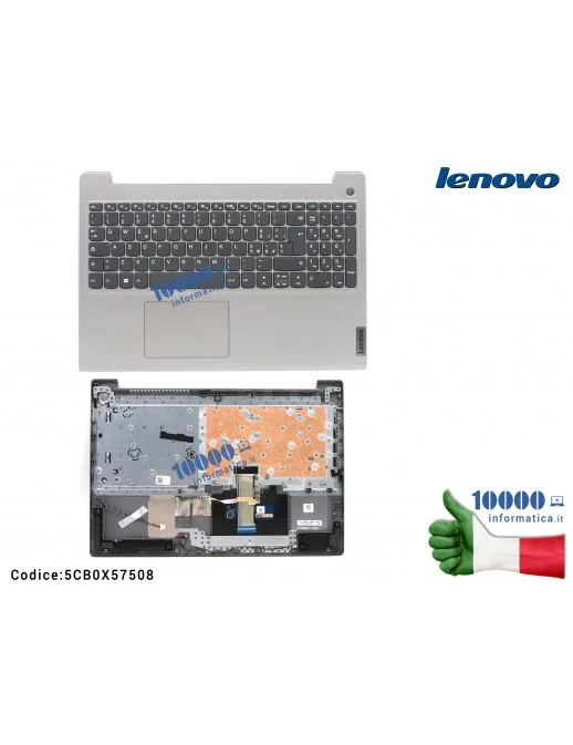 5CB0X57508 Tastiera Italiana Completa di Top Case Superiore LENOVO IdeaPad 3 15ADA05 (81W1) FRU5CB0X57508