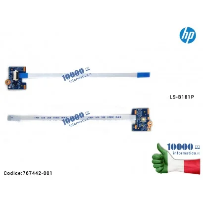 767442-001 Pulsante Tasto Accensione Power Board HP ProBook 440 G2 450 G2 455 470 G2 LS-B181P 767442-001