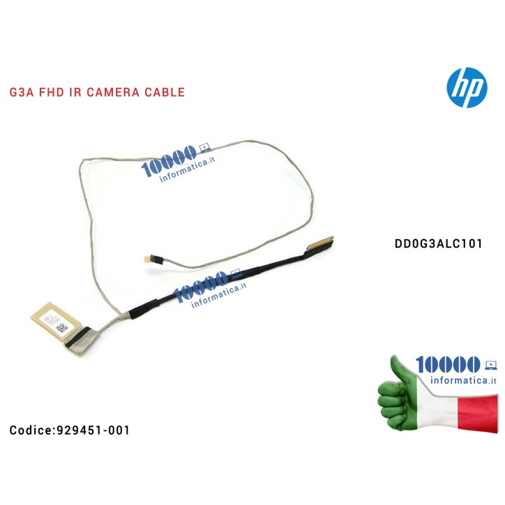 Cavo Flat LCD HP OMEN 15-CE [IR CAMERA] 15-CE011DX 15-CE015DX 15-CE009NL [FHD] DD0G3ALC101 DD0G3ALC011 (Full-HD)