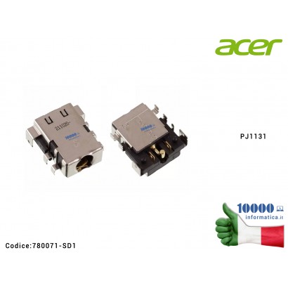 780071-SD1 Connettore DC Power Jack ACER AN515-56 AN515-57 HELIOS 300 Connettore DC Power Jack PJ1131 ACER Nitro 5 AN515-44 A...