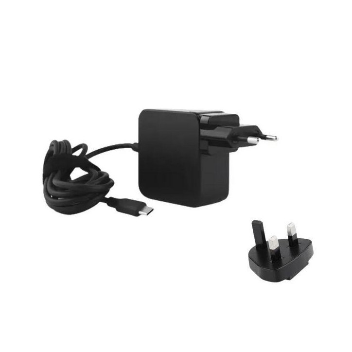MBXUSBC-AC0002 CoreParts USB-C Alimentatore Power Adapter 65W GaN 5V2.4A-20V3.2A USB PD Plug:USB-C EU & UK Wall - 5V 2.4A 5.2V 3