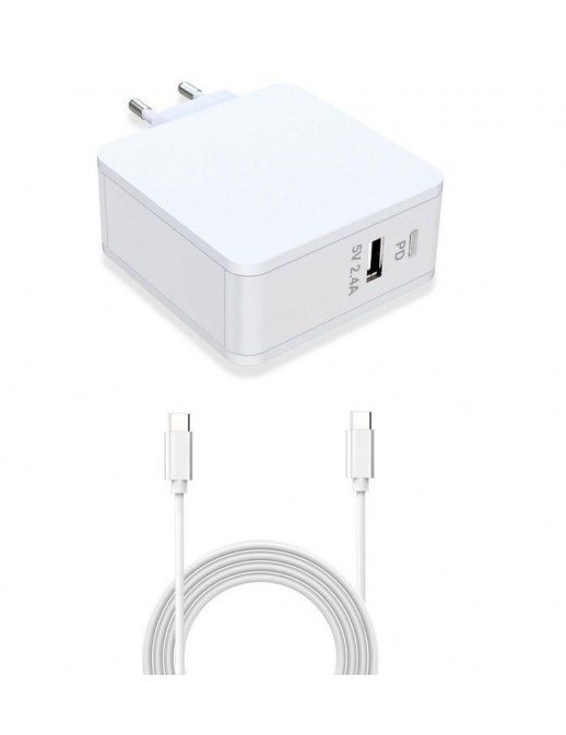 MBXUSBC-AC0016 MBXUSBC-AC0016 CoreParts USB-C Alimentatore Power Adapter White 90W 20V4.5A (USB-C output) USB PD 5V 2.4A (USB...