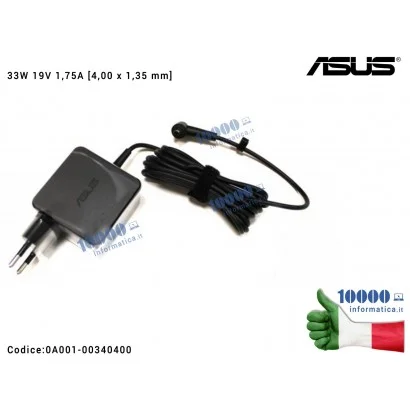 Alimentatore ASUS 33W 19V 1,75A [4,0 x 1,35 mm] X509 X553 X553 S200 SF553 200SA X200CA F200MA F553M F553MA X453MA X553M X553MA 0
