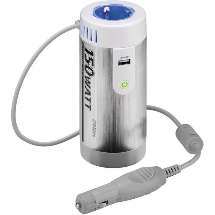 MBXINV-AC001 CoreParts DC to AC Inverter 150W 12V to 230V Inverter CE WEEE with USB Port 7/7 female socket with child protection