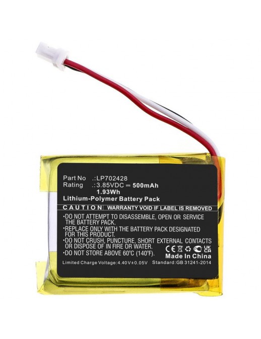 MBXWHS-BA184 MBXWHS-BA184 CoreParts Batteria for Sony Wireless Headset 1.93Wh Li-Polymer 3.85V 500mAh Black for WF-1000XM4 Ch...