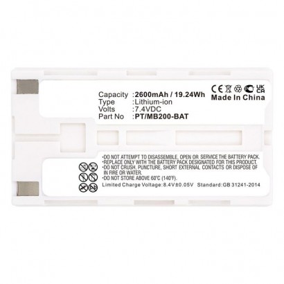 MBXPR-BA083 MBXPR-BA083 CoreParts Batteria for Portable Printer 19.24Wh Li-ion 7.4V 2600mAh for Sato MB200 MB200i MP350 STM20...