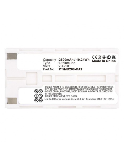 MBXPR-BA083 MBXPR-BA083 CoreParts Batteria for Portable Printer 19.24Wh Li-ion 7.4V 2600mAh for Sato MB200 MB200i MP350 STM20...