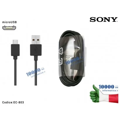 EC-803 Cavo Dati microUSB SONY Xperia Z5 Z3 Z4 M4 M5 Z3 Z5 Compact [NERO]
