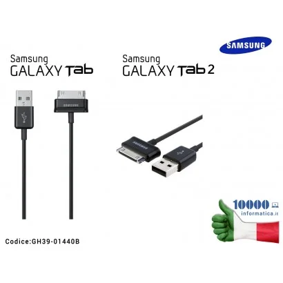 GH39-01440B Cavo Dati Ricarica USB 30 PIN SAMSUNG Galaxy Tab ECC1DP0UBE ECC1DPOU [NERO]