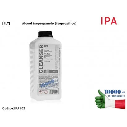 IPA102 Cleanser IPA Alcool Isopropanolo Isopropilico IPA102 [1 LT] Art.102 Detergente liquido per vaschetta vasca e sistemi a...