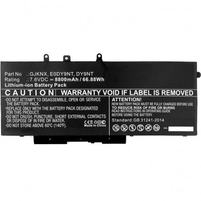 MBXDE-BA0145H MBXDE-BA0145H CoreParts Laptop Batteria for Dell 62.3Wh Li-Pol 7.6V 8200mAh Latitude 14 5491 15 5591 5280 5290 ...