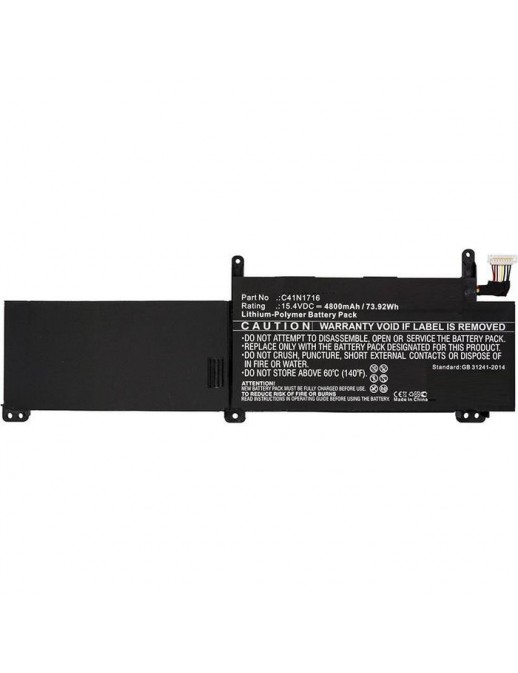 MBXAS-BA0223 MBXAS-BA0223 CoreParts Laptop Batteria for Asus 73.92Wh Li-Pol 15.4V 4800mAh Black for Asus Notebook Laptop GL70...