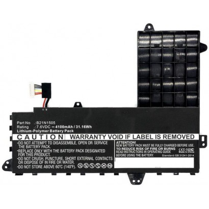 MBXAS-BA0104 MBXAS-BA0104 CoreParts Laptop Batteria for Asus 26Wh Li-Pol 7.6V 3400mAh Black E402S E402SA E502S (TYPE A) 0B200...