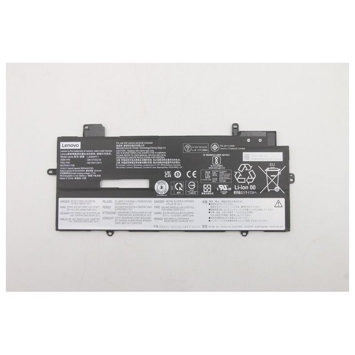 5B10W13973 Lenovo Internal lithium-ion battery pack, 57Wh capacity, 15.44V voltage, 4 cells, designed for Lenovo devices. FRU5M1